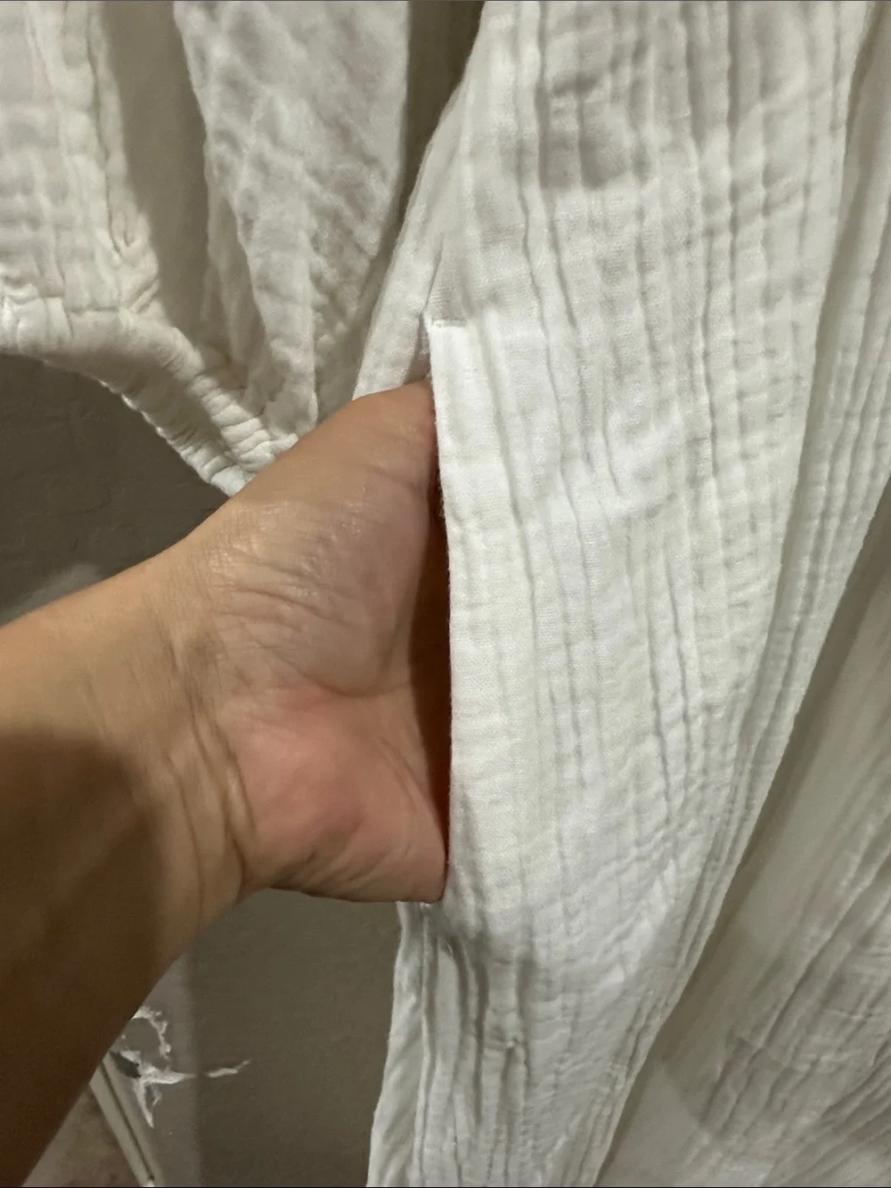 J. Crew White Long Sleeve Smocked-Waist Maxi Dress
